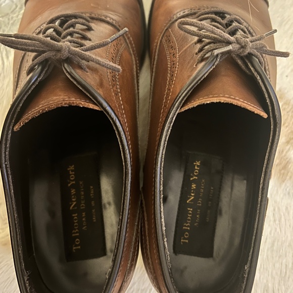 To Boot New York Connors Dark Brown Medallion Cap Toe Dress Shoes 10 1/2 - Picture 11 of 13